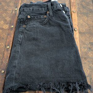 Agolde Black Denim Short